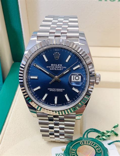 rolex datejust 41mm blue dial review